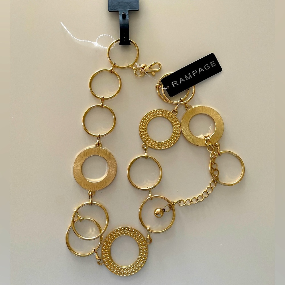 Rampage Gold Chain Hoop Belt